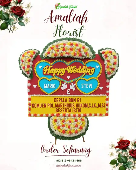 Papan Bunga Pernikahan Batu Cawang